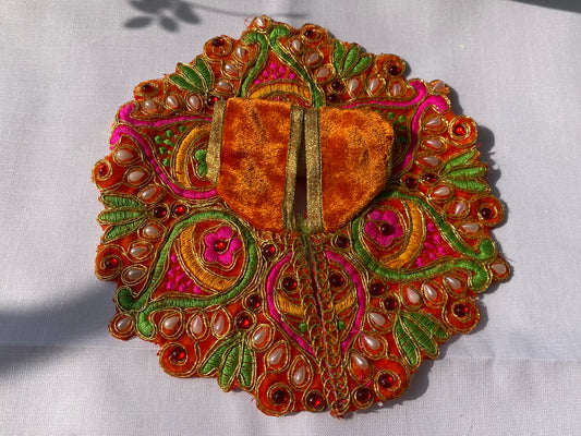 Pearl Embroidered with thread work simple design