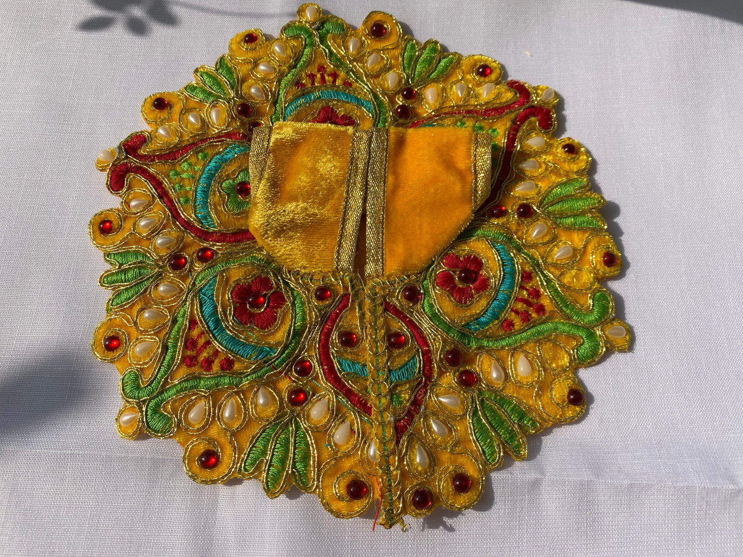 Pearl Embroidered with thread work simple design