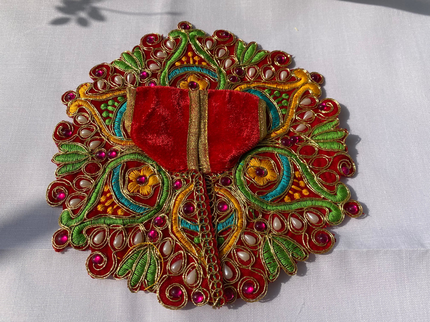 Pearl Embroidered with thread work simple design