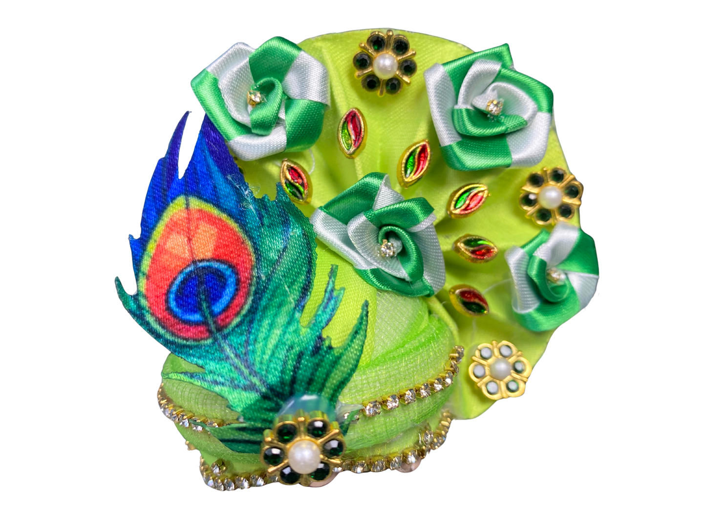 Pagdi with artifical morpankhi