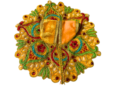 Thread-work with pearl embroidered