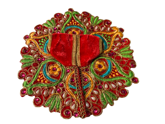 Thread-work with pearl embroidered